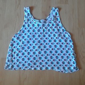 Open back printed crop top